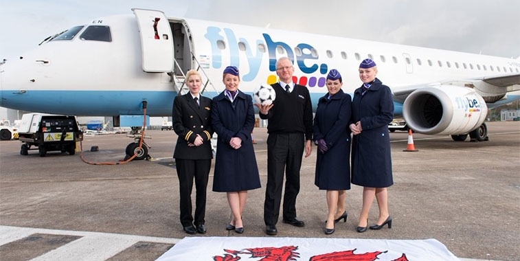 For EURO 2016, Flybe will operate two one-off day return flights for Welsh football fans wanting to see their team perform in the football competition later this year. On 11 June there will be a flight from Cardiff to Bordeaux to cover the match against Slovakia, while on 20 June there will be a flight from the Welsh capital to Toulouse where Wales will be taking on Russia in their last group game. Both routes will be flown by the airline’s 118-seat E195s.