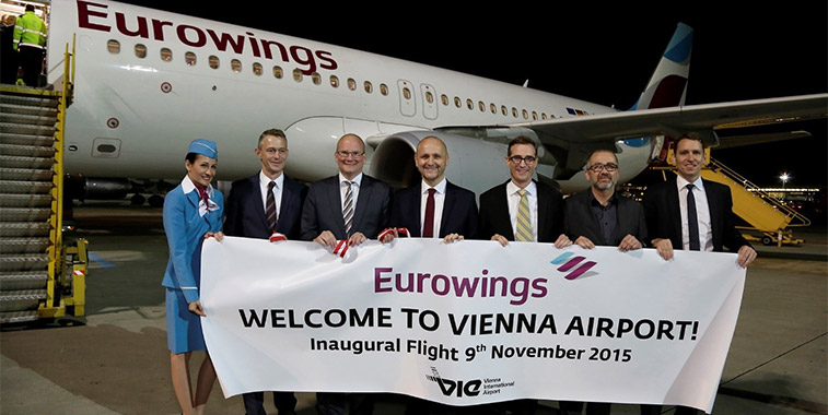 Vienna Airport was delighted to be selected as Eurowings’s first non-German base starting last November.