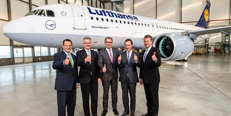 Lufthansa became the first carrier to receive the A320neo 