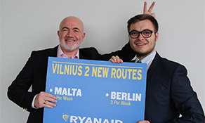 Ryanair makes Vilnius its second Lithuanian base; Prague and Sofia strong contenders to be next hubs