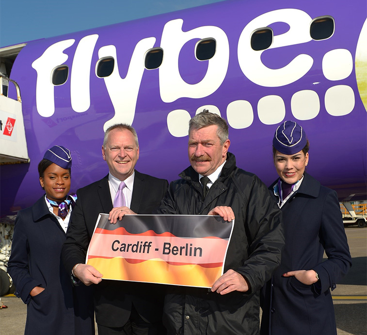Flybe announced that from 2 November it will launch a twice-weekly service between Cardiff and Berlin Tegel