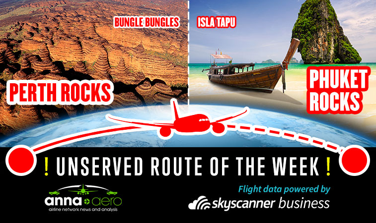 unserved route of the week is Perth to Phuket
