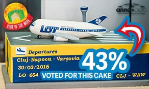 Nearly 7,500 votes cast in S16 Cake of the Week competition; Cluj-Napoca Airport beats 40 other global airports to secure the title