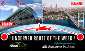 Krakow-Istanbul is Skyscanner “Unserved Route of the Week" – 100,000 searches in 2015; visit Skyscanner at Routes Europe!