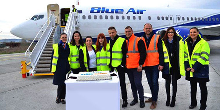 Bacau Airport celebrated the start of Blue Air’s services to Madrid 