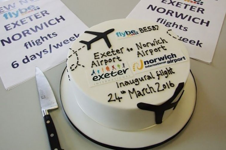 Cake 18 - Flybe Norwich to Exeter