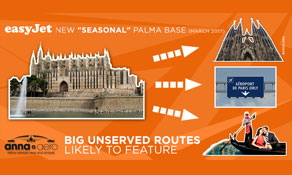 easyJet announces Palma de Mallorca as first seasonal base; carried almost 1.7 million passengers in 2015; served from 22 bases this summer