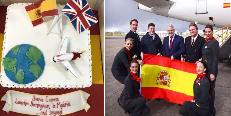On 6 April Birmingham Airport celebrated the arrival of Iberia Express which commenced services from Madrid to the UK’s second city on 27 March