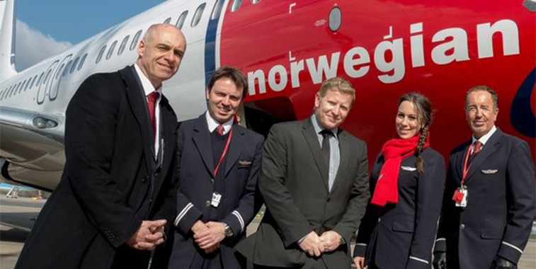 Noregian celebrated its one-year anivversary from Birmingham Airport on 29 March