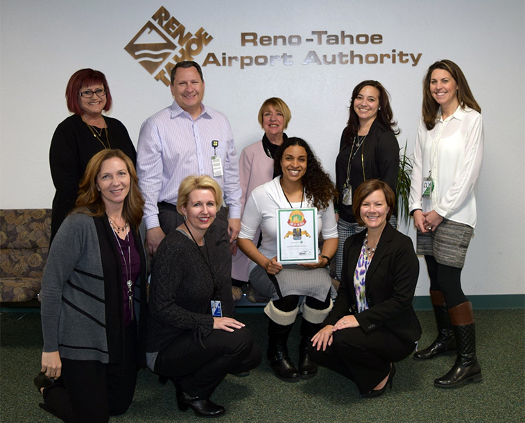 Reno-Tahoe Airport celebrated winning the anna.aero Cake of the Week title recently