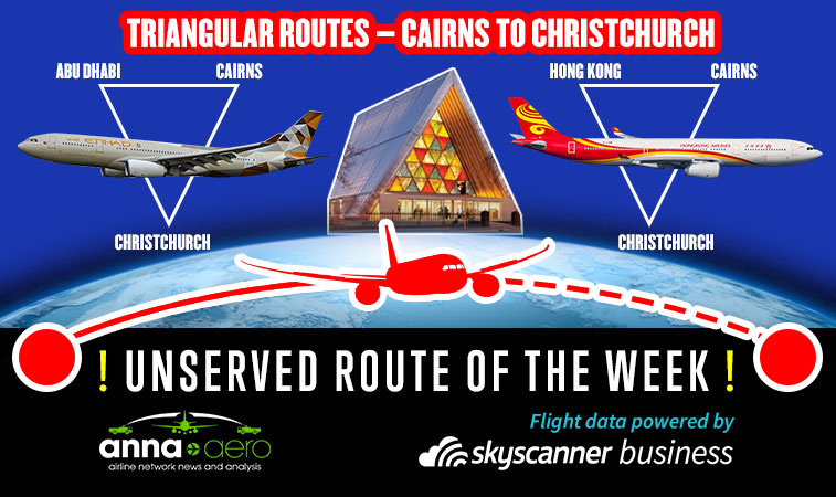 Besides Jetstar and Air New Zealand, other options for linking Cairns and Christchurch could be fifth freedom carriers. 