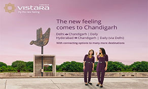 Vistara charges in to Chandigarh