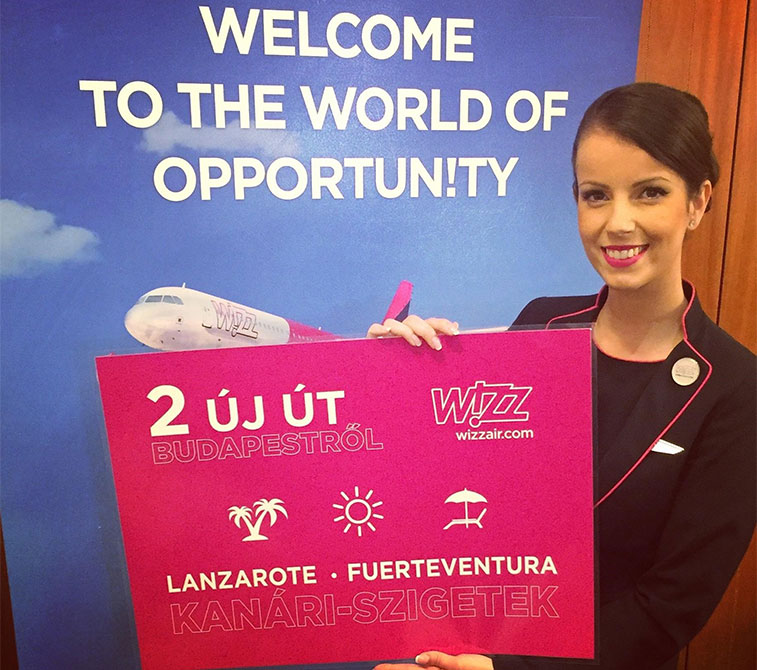 Wizz Air has announced two new routes from Budapest to Lanzarote and Fuerteventura