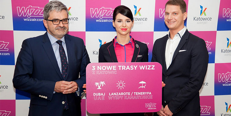 Wizz Air announced two new routes from Katowice to Lanzarote and Tenerife South