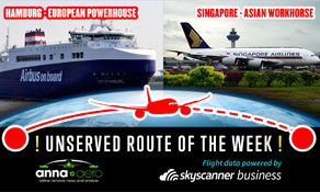 Hamburg-Singapore is Skyscanner “Unserved Route of the Week” with 90,000 searches in the last year; Singapore’s next European destination??