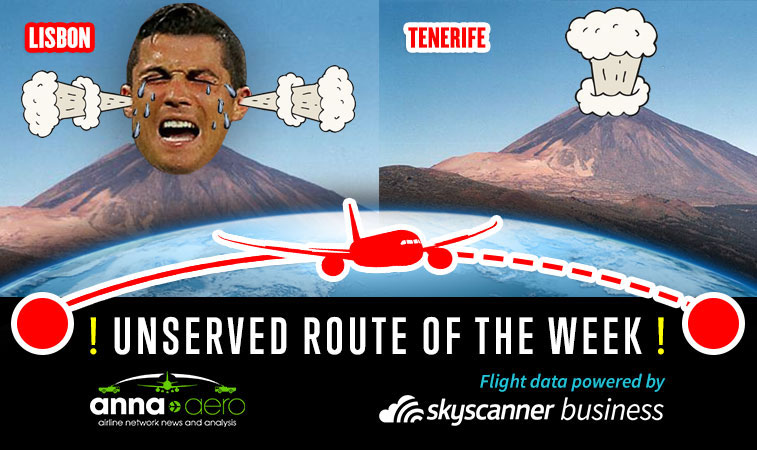 Lisbon-Tenerife is Skyscanner “Unserved Route of the Week”