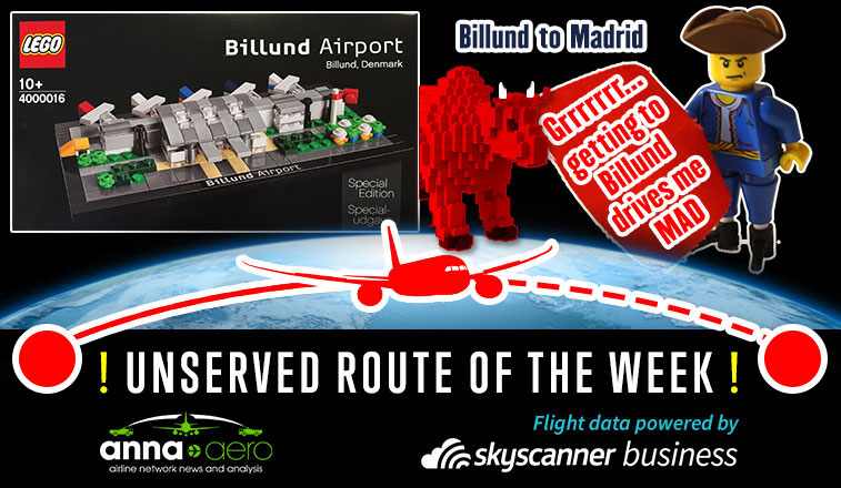 Billund-Madrid is Skyscanner “Unserved Route of the Week”