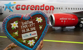 Corendon Airlines connects to Memmingen