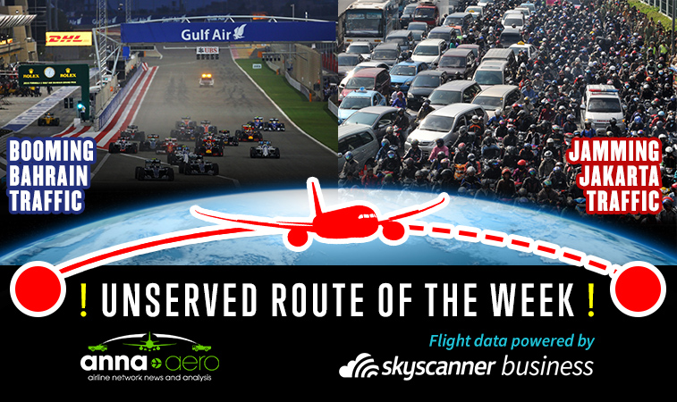 Bahrain-Jakarta is Skyscanner “Unserved Route of the Week”
