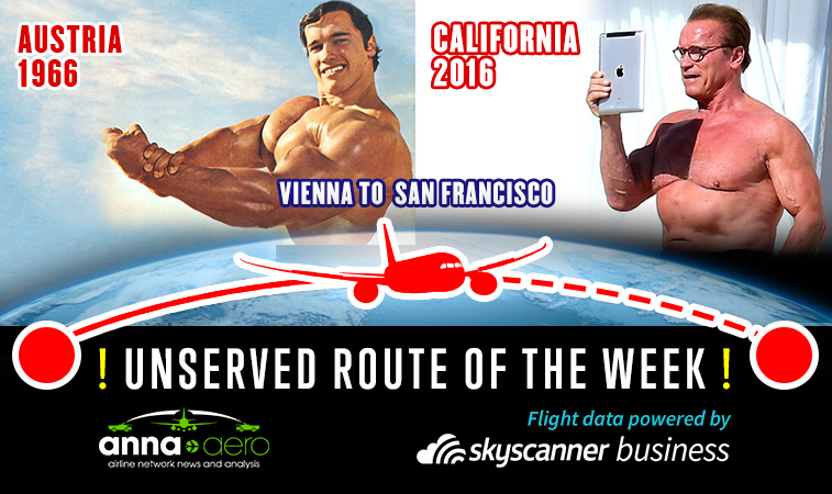Vienna-San Francisco is Skyscanner “Unserved Route of the Week”