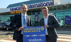 Newcastle Airport traffic up 2.7% in first half of 2016; Ryanair gears up for rapid expansion; three domestic links no longer served