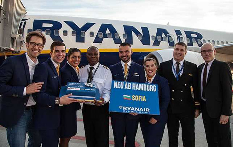 Ryanair opens Sofia base