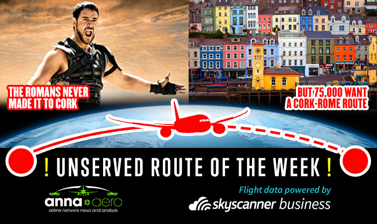 Cork-Rome is Skyscanner “Unserved Route of the Week”