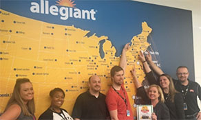 Allegiant Air is reaching for the stars with its Route of the Week award while Sunshine Coast celebrates Cake of the Week win