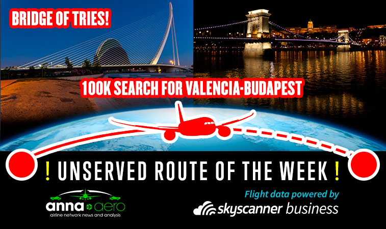 Valencia-Budapest is Skyscanner “Unserved Route of the Week”