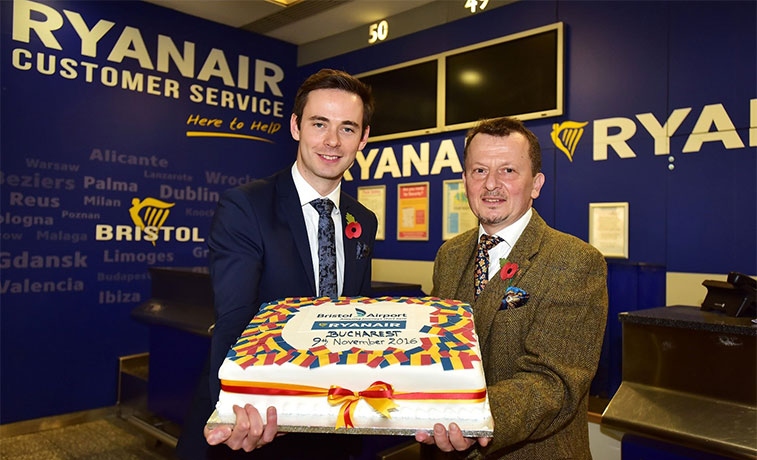 Ryanair bounces into Bucharest from Bristol