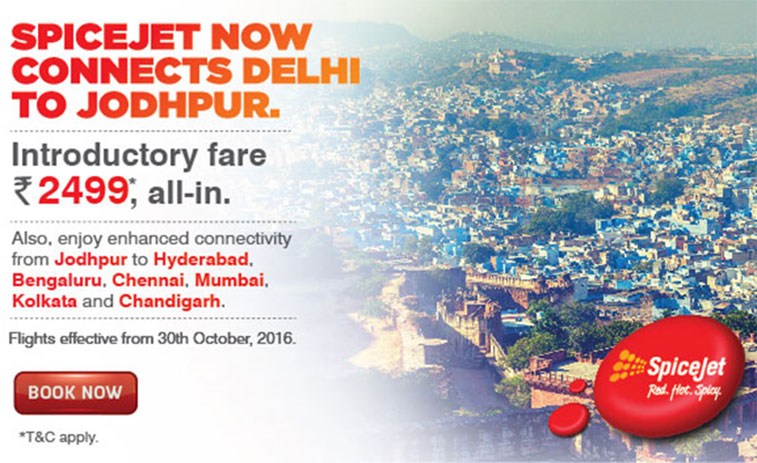 SpiceJet starts new routes to Jodhpur and Dubai