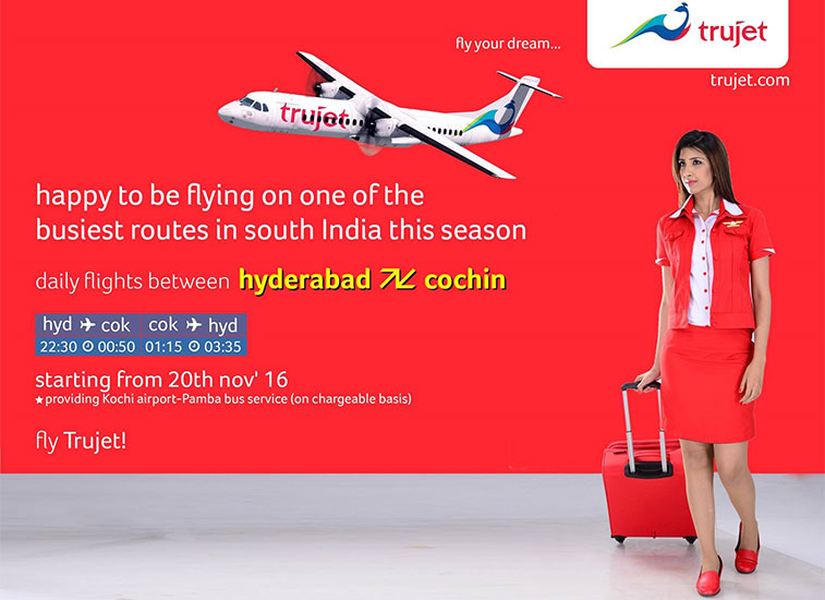 Trujet adds Kochi to its network