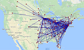 Endeavor Air has 124 aircraft serving 105 airports; hubs at Minneapolis-St. Paul, Detroit and New York's JFK and LaGuardia airports