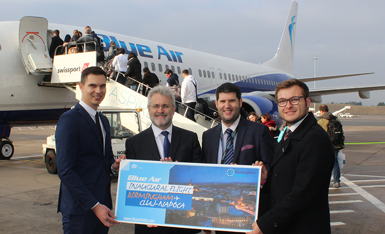 Blue Air Birmingham Cluj-Napoca launch