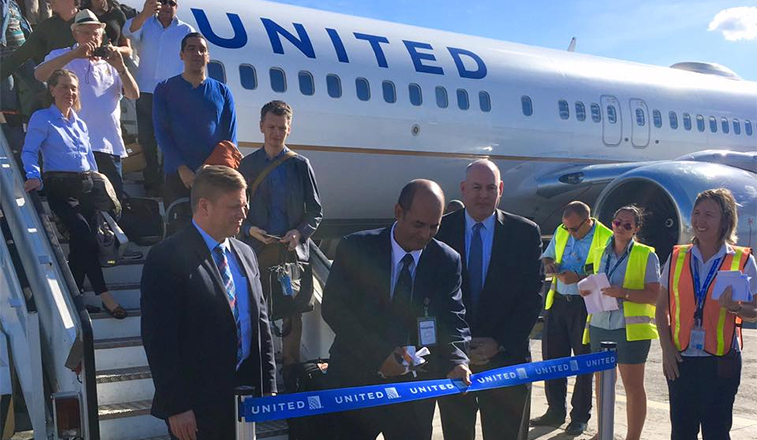 United Airlines Havana launch