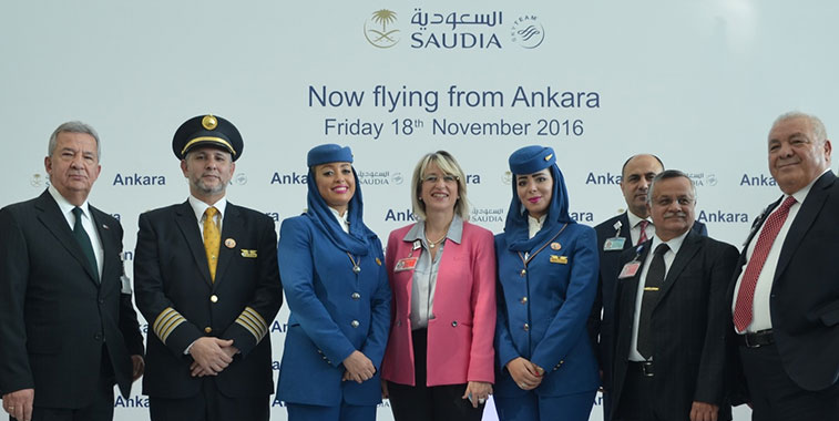 Saudi Arabian Airlines started not one but two new routes to the Turkish capital city of Ankara this week, commencing four times weekly services from Jeddah on 18 November, and then from Madinah on 19 November.