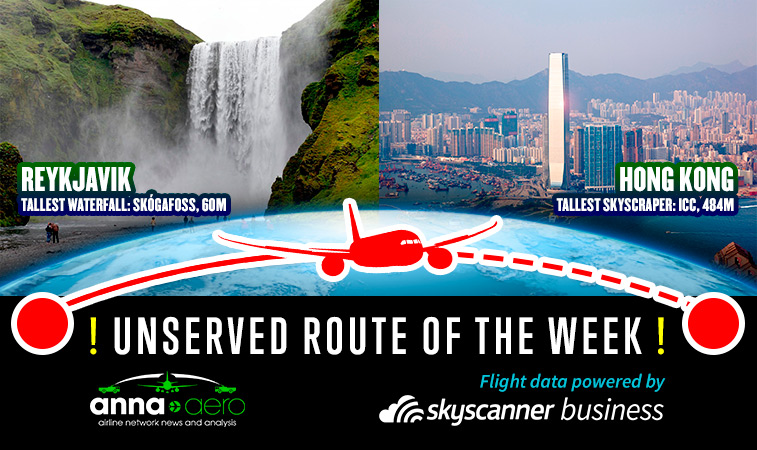 Unserved Route of the Week - Reykjavik to Hong Kong