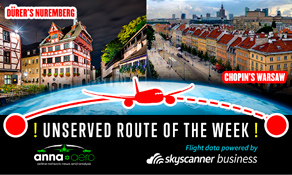 Nuremberg-Warsaw is "Skyscanner Unserved Route of the Week” with 30,000 annual searches; LOT's next German link??
