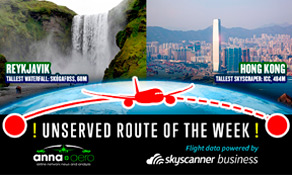 Reykjavik-Hong Kong is "Skyscanner Unserved Route of the Week” with 230,000 annual searches; Cathay Pacific's 13th European route??