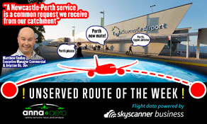 Newcastle-Perth is "Skyscanner Unserved Route of the Week” with 23,000 annual searches; Jetstar's fourth route from NSW airport??