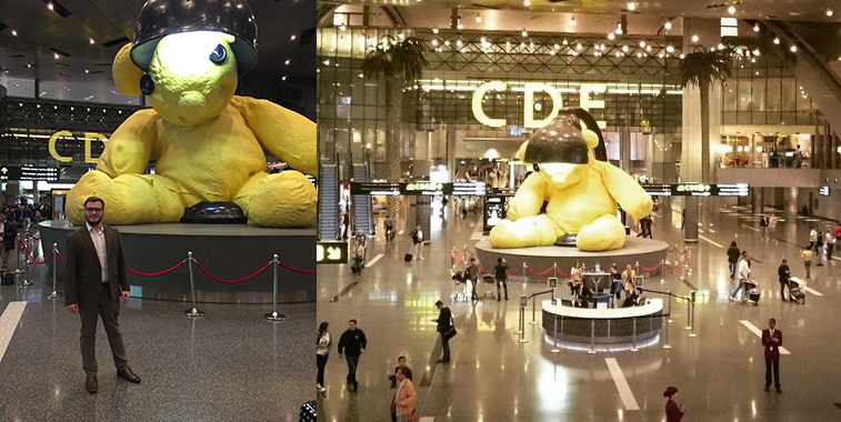 Doha Airport teddy bear