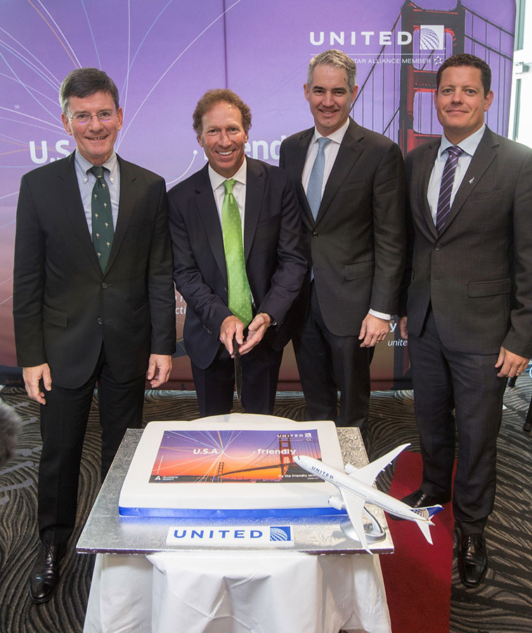 United Airlines launched Auckland service last July