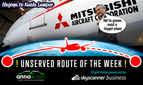 Nagoya-Kuala Lumpur is "Skyscanner Unserved Route of the Week" with 130,000 annual searches; AirAsia X's fourth Japanese route?