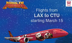 Hainan Airlines uses Kung Fu Panda jet on new Hollywood service