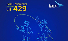 tame links Quito to New York