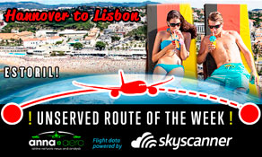 Hannover-Lisbon is "Skyscanner Unserved Route of the Week" ‒ 80,000 searches; anna.aero gets fourth adopted route success