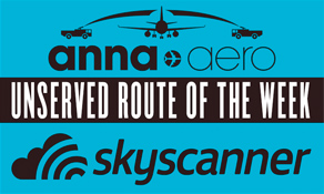 Nine routes adopted in year of anna.aero-Skyscanner Unserved Route of the Week