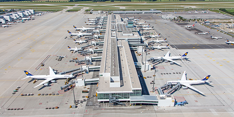 Munich Airport one-year satellite terminal anniversary