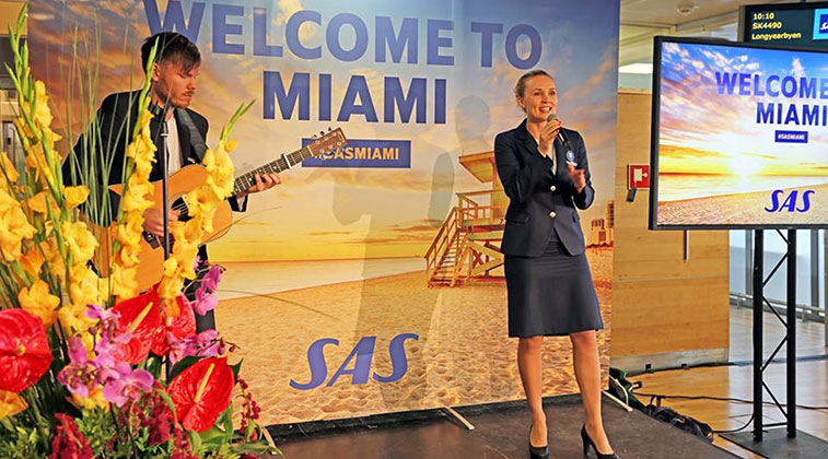 SAS launches Oslo to Miami route