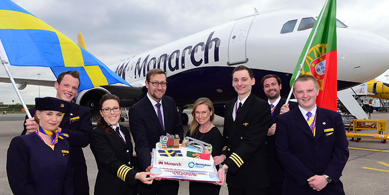 Monarch Airlines adds Porto and Stockholm from Birmingham